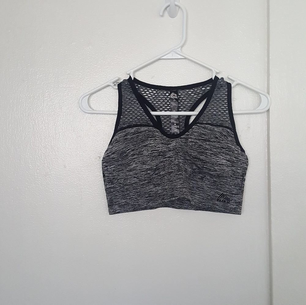 Black and Grey Sports Bra